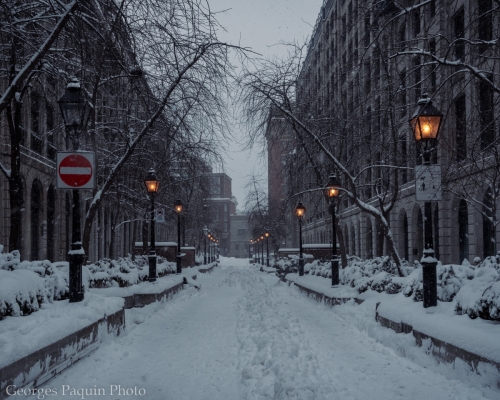 Vieux-Montréal sous la neige.
